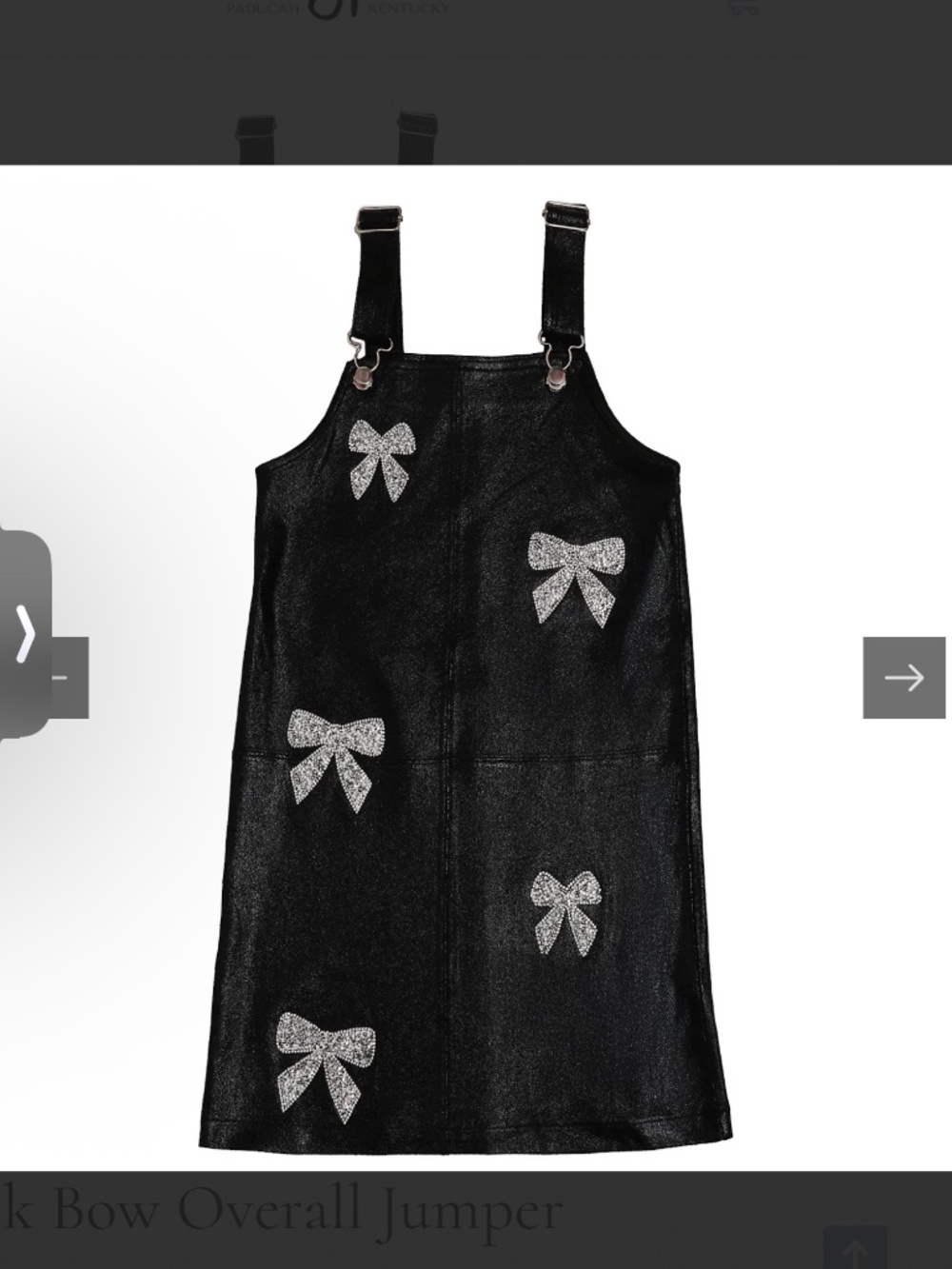 MIA Black Bow Overall Jumper new with flaw